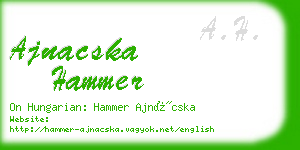 ajnacska hammer business card
